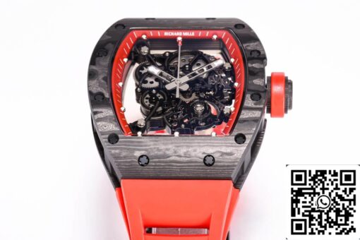 Richard Mille RM055 NTPT 1:1 Best Edition BBR Factory Carbon Fiber Red Strap - Image 5