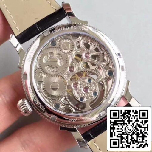 Patek Philippe Tourbillon Moonphase 1:1 Best Edition Swiss Tourbillon Skeleton and White Dial - Imagen 7