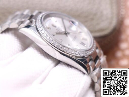 Rolex Day Date M228349RBR-0001 1:1 Best Edition EW Factory Silver Dial - Imagen 7