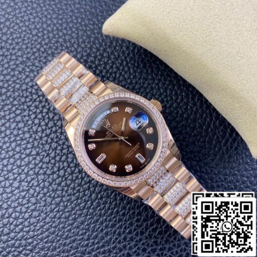 Rolex Day Date M128345rbr-0041 1:1 Best Edition EW Factory Brown Dial - Imagen 5