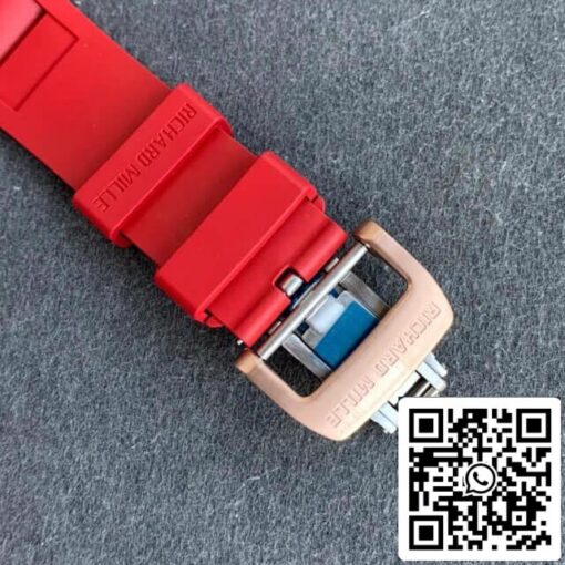 Richard Mille RM011 1:1 Best Edition KV Factory Rose Gold Red Strap - immagine 4