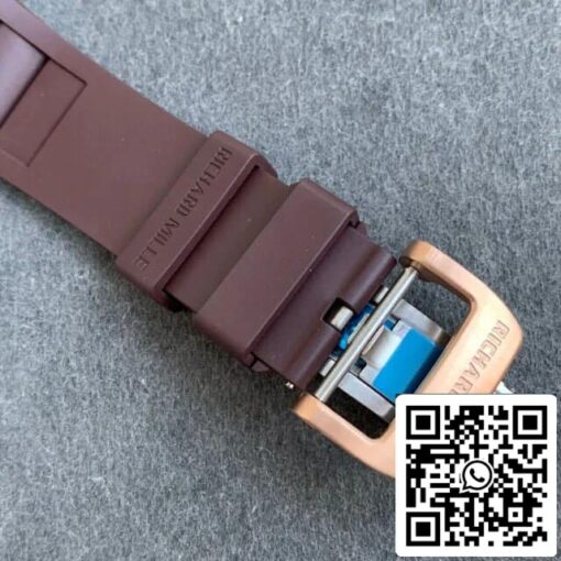 Richard Mille RM011 1:1 Best Edition KV Factory Brown Rubber Strap - immagine 3