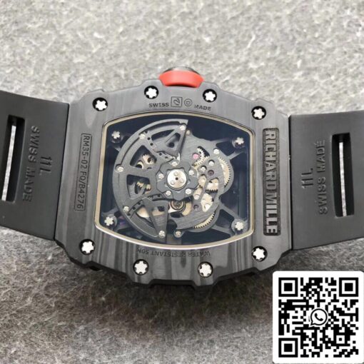 Richard Mille RM35-02 1:1 Best Edition KV Factory V3 Black Strap - immagine 3