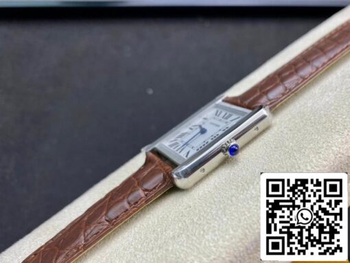 Cartier Tank 24MM 1:1 Best Edition K11 Factory Brown Leather Strap - immagine 5