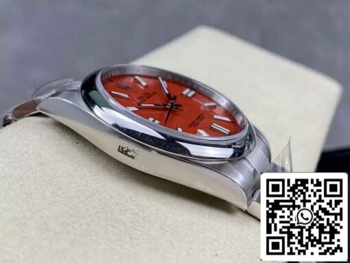 Rolex Oyster Perpetual M124300-0007 41MM 1:1 Best Edition Clean Factory Coral Red Dial - Image 6