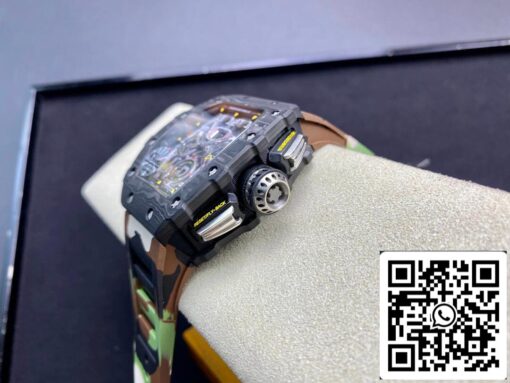 Richard Mille RM-011 1:1 Best Edition KV Factory V2 Carbon Fiber Camo Strap - immagine 7