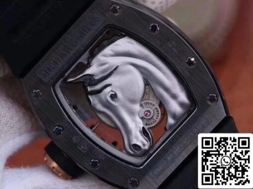 Richard Mille Polo Club Saint Tropez RM52-02 KV Factory 1:1 Best Edition Swiss ETA8215 Silver Horse Dial - Image 3