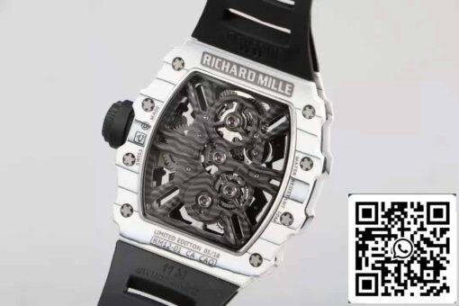 Richard Mille RM12-01 Tourbillon 1:1 Best Edition RM Factory Black Rubber Strap - Imagen 4