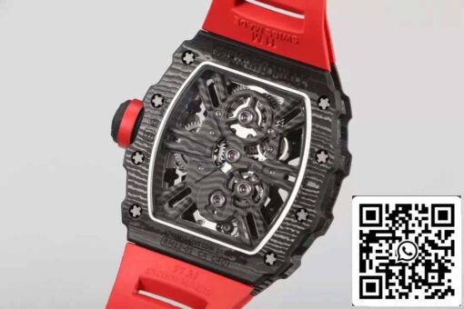 Richard Mille RM12-01 Tourbillon 1:1 Best Edition RM Factory Carbon Fiber Skeleton Dial - Imagen 4