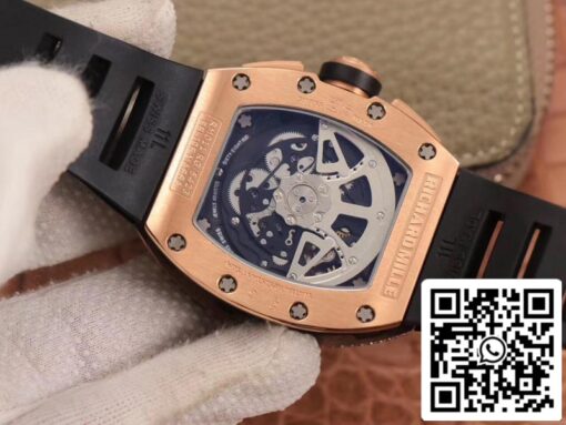 Richard Mille RM011 RG/5423 1:1 Best Edition KV Factory Rose Gold Diamond Swiss Movement - immagine 8