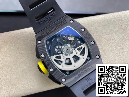 Richard Mille RM-011 1:1 Best Edition KV Factory Yellow Strap - immagine 4