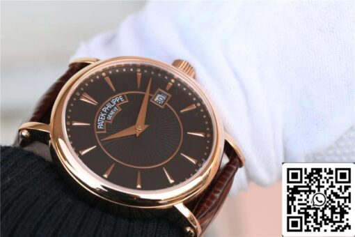 Patek Philippe Calatrava 1:1 Best Edition ZF Factory Rose Gold Leather Strap - Image 3