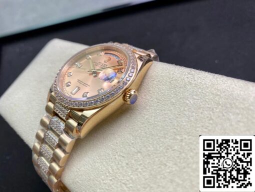 Rolex Day Date M128345RBR-0020 1:1 Best Edition EW Factory Rose Gold Dial - Imagen 4