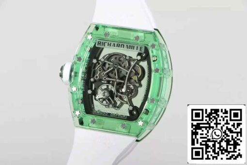 Replica Richard Mille RM055 Best 1:1  Edition RM Factory Green Transparent Case – Bild 7