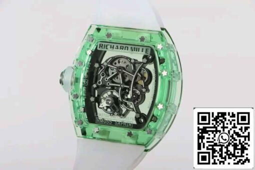 Replica Richard Mille RM055 Best  1:1 Edition RM Factory Green Skeleton Dial – Bild 7