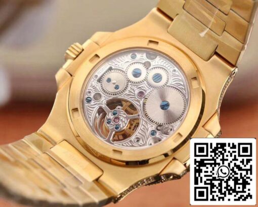 Patek Philippe Nautilus Tourbillon 18K Yellow Gold R8 Factory 1:1 Best Edition Swiss Hand-Winding Tourbillon Movement - Imagen 8