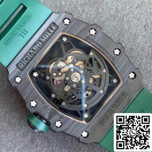 Richard Mille RM035-02 1:1 Best Edition KV Factory V3 Green Strap - immagine 4