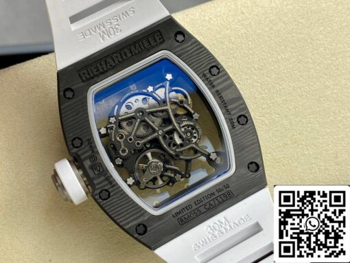 Richard Mille RM-055 1:1 Best Edition BBR Factory White Strap - Image 4