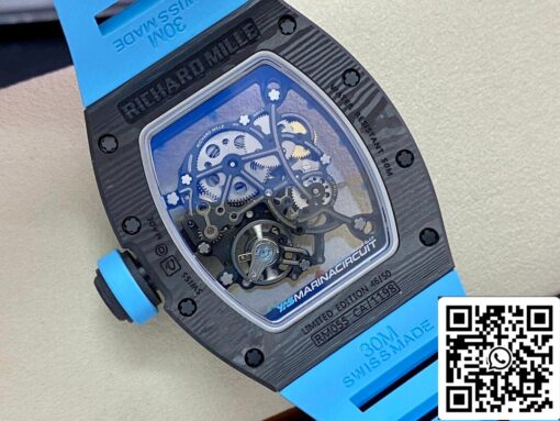 Richard Mille RM-055 1:1 Best Edition BBR Factory Blue Strap – Image 4