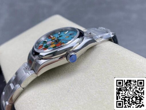 Rolex Oyster Perpetual M277200-0010 31MM 1:1 Best Edition EW Factory Turquoise Blue Dial - Imagen 4