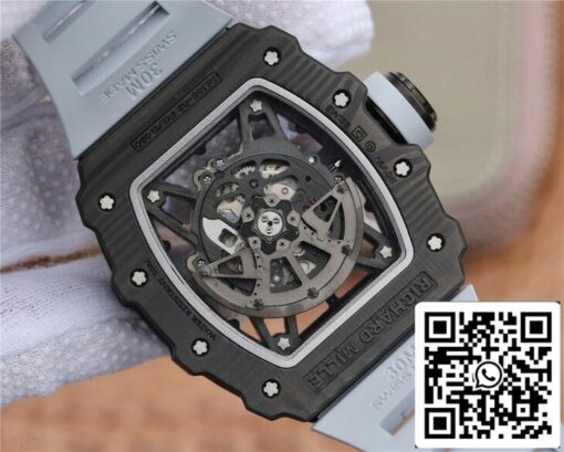 Richard Mille RM-035 KV Factory 1:1 Best Edition Black Carbon Fiber - immagine 4