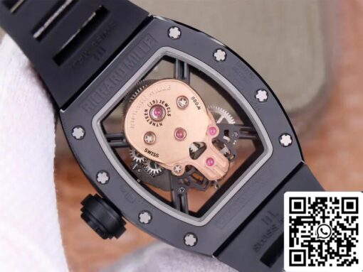 Richard Mille RM52-01 Tourbillon 1:1 Best Edition JB Factory Rose Gold Skull Dial – Bild 4