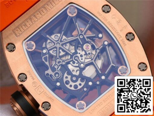 Richard Mille RM035 Americas KV Factory 1:1 Best Edition Orange Strap - immagine 4