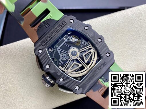 Richard Mille RM-011 1:1 Best Edition KV Factory V2 Carbon Fiber Camo Strap - immagine 6