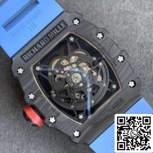 Richard Mille RM35-02 1:1 Best Edition KV Factory V3 Carbon Fiber Case - immagine 4