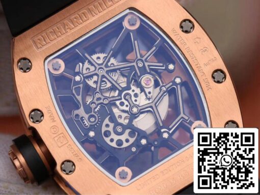 Richard Mille RM035 Americas KV Factory 1:1 Best Edition Rose Gold Black Strap - immagine 4