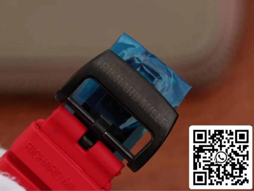 Richard Mille RM53-01 1:1 Best Edition KV Factory TPT Carbon Fiber Red Strap - Image 4