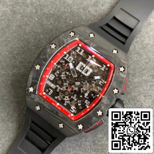 Richard Mille RM011 1:1 Best Edition KV Factory Carbon Fiber Case - immagine 3