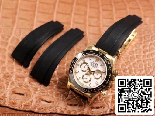 Rolex Daytona M116518LN-0041 1:1 Best Edition Noob Factory White Dial Swiss ETA4130 - Image 2