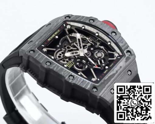 Richard Mille RM35-01 1:1 Best Edition BBR Factory Black Rubber Strap - Image 2