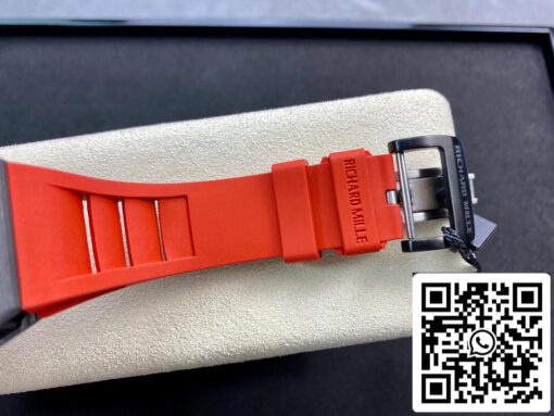 Richard Mille RM011 1:1 Best Edition KV Factory V3 Red Rubber Strap - immagine 4