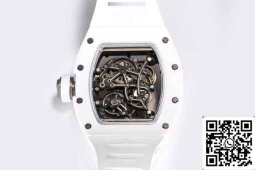 Richard Mille RM-055 1:1 Best Edition BBR Factory V2 White Ceramic Case - Image 2