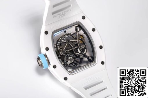 Richard Mille RM-055 1:1 Best Edition BBR Factory White Ceramic Case - Image 4