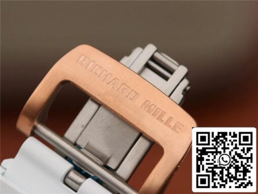 Richard Mille RM035 Americas KV Factory 1:1 Best Edition Rose Gold White Strap - immagine 3