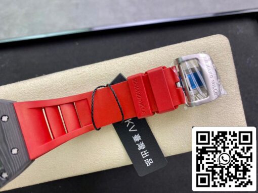 Richard Mille RM055 1:1 Best Edition KV Factory V2 Carbon Fiber Red Strap - immagine 3