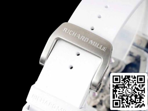 Richard Mille RM 56-01 Tourbillon 1:1 Best Edition RM Factory White Rubber Strap - immagine 3