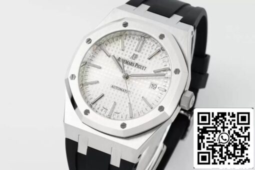 Audemars Piguet Royal Oak 15400 1:1 Best Edition APS Factory White Dial Rubber Strap EU Watch Store