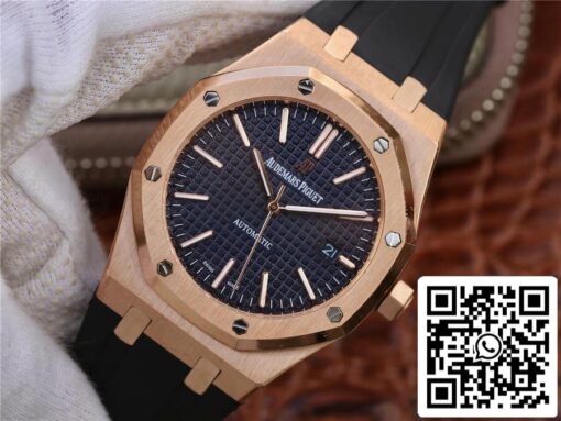 Audemars Piguet Royal Oak 15400 1:1 Best Edition Rose Gold Blue Dial EU Watch Store