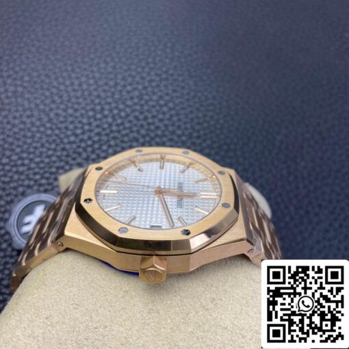 Audemars Piguet Royal Oak 15500 1:1 Best Edition ZF Factory Rose Gold White Dial EU Watch Store