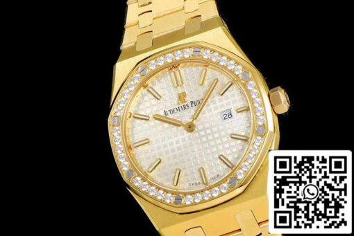 Audemars Piguet Royal Oak 67651BA.ZZ.1261BA.01 1:1 Best Edition JF Factory Yellow Gold Diamond Swiss Quartz EU Watch Store