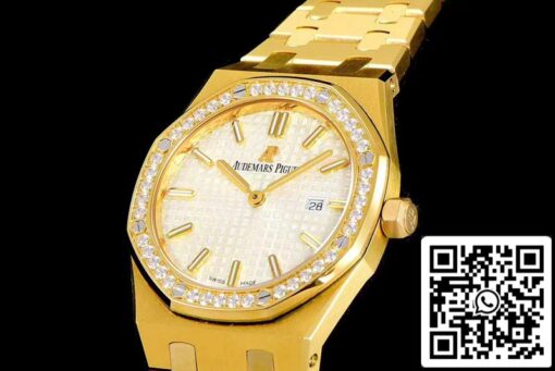 Audemars Piguet Royal Oak 67651BA.ZZ.1261BA.01 1:1 Best Edition JF Factory Yellow Gold Diamond Swiss Quartz EU Watch Store