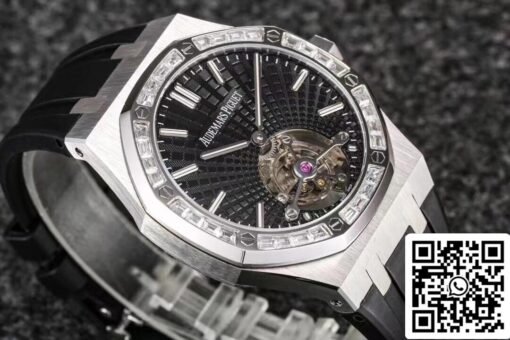 Audemars Piguet Royal Oak Tourbillon 1:1 Best Edition R8 Factory V3 Black Rubber Strap EU Watch Store