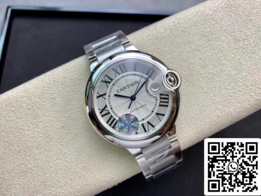 Ballon Bleu De Cartier W69012Z4 42MM 1:1 Best Edition AF Factory Silver White Dial US Replica Watch