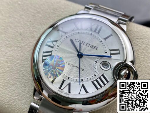 Ballon Bleu De Cartier W69012Z4 42MM 1:1 Best Edition AF Factory Silver White Dial US Replica Watch