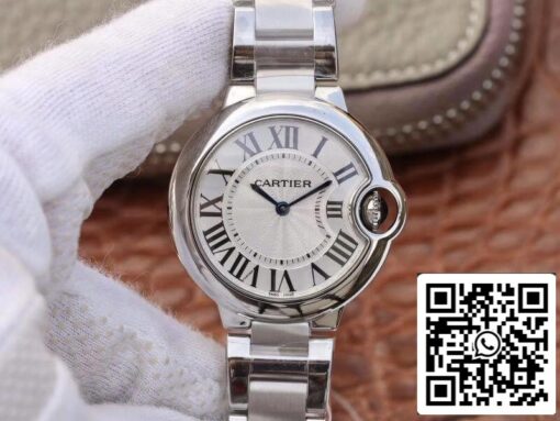 Ballon Bleu De Cartier W6920084 V6 Factory 1:1 Best Edition Swiss Quartz ETA157 Silver Dial US Replica Watch