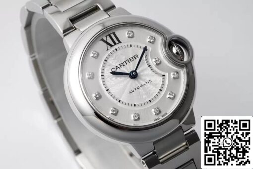 Ballon Bleu De Cartier WE902074 33MM 1:1 Best Edition AF Factory Silver Dial US Replica Watch